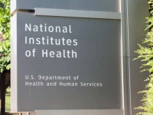 Sign outside National Institute of Health, Department for Health and human Services, Washington D.C.