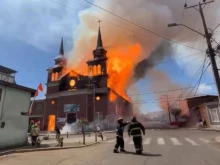 The historic St. Anthony of Padua Parish church in Iquique, Chile, was destroyed by the fire.