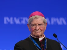 Paris Archbishop Laurent Ulrich, seen taking part in the International Meeting for Peace in Paris,on Sept. 22, 2024, condemned the firing of a Catholic school administrator accused of violating French laws prohibiting religious expression in educational settings. 