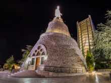 Our Lady of Lebanon in Harissa, Lebanon, where a towering statue of the Virgin Mary overlooks the Mediterranean.