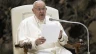 Pope Francis delivers a message during his general audience on Wednesday, May 1, 2024, in Paul VI Hall at the Vatican.