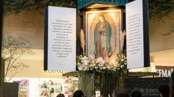 Image of the Virgin of Guadalupe at Andares Shopping Center, located in the city of Zapopan in the state of Jalisco, Mexico.