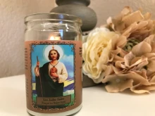 A candle of St. Jude.